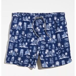Boardies Men's Swim Trunks Blue tulum mid length‎ Drawstring Casual Shorts
